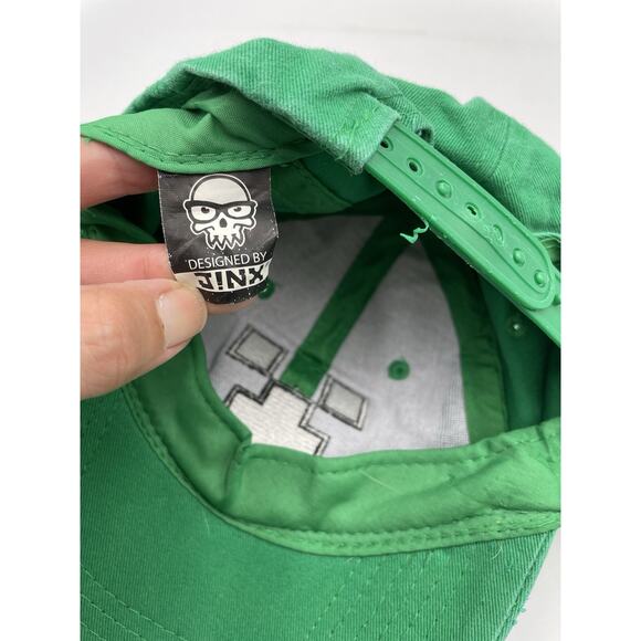 Minecraft Hat Cap Creeper Baseball Green Youth One size Adjustable SnapBack - Picture 6 of 7
